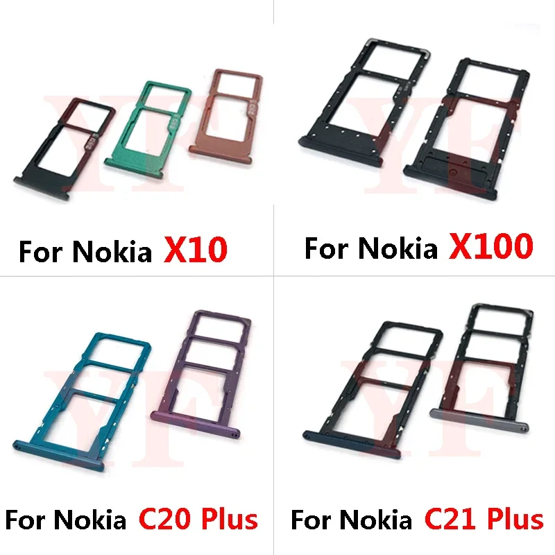 

10 шт. для Nokia C20 Plus C21 Plus X5 X10 X20 X100 лоток для SIM-карты держатель адаптер гнездо запасные части