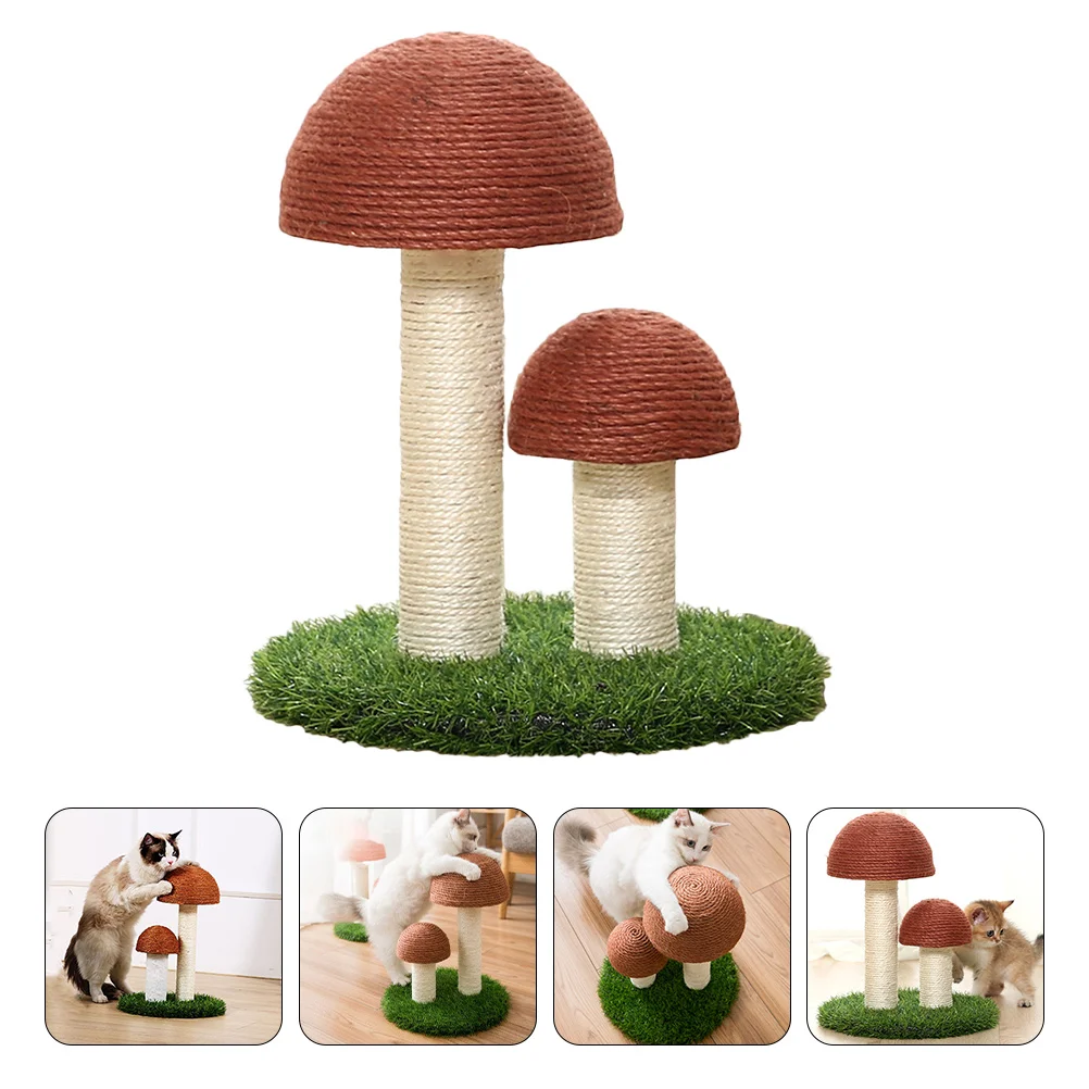 Peel and Stick Tile Sticker Cat Climbing Frame Watch Scratching Post Mushroom Shape Scratcher