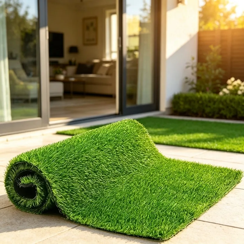 1PCS Large Luxury Artificial Grass Mat Durable Thin Synthetic Lawn Fake Turf for Gardens Balconies Patios Hotels And Restaurants