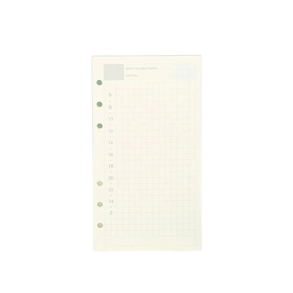

45Sheet Loose-Leaf Notebook Refill Paper Line Grid Index Inside Page Cards A5 A6 A7 Inner Refill Paper Paper Stationery 6-hole