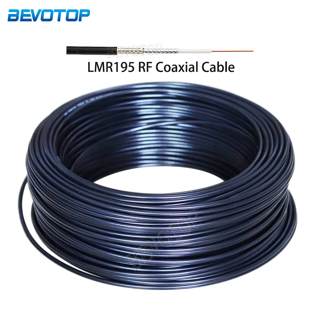 

Black LMR195 Coaxial Cable High Quality Low Loss 50 Ohm 50-3 LMR-195 RF Coaxial Cable Jumper Wire Cord 50CM~200M