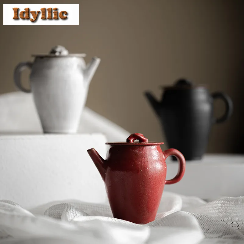 

120 мл ваби-саби стиль порошок Инь тонкий корпус чайник антикварный чайник заварочный горшок чайник с шариковым отверстием украшения для кафе подарок