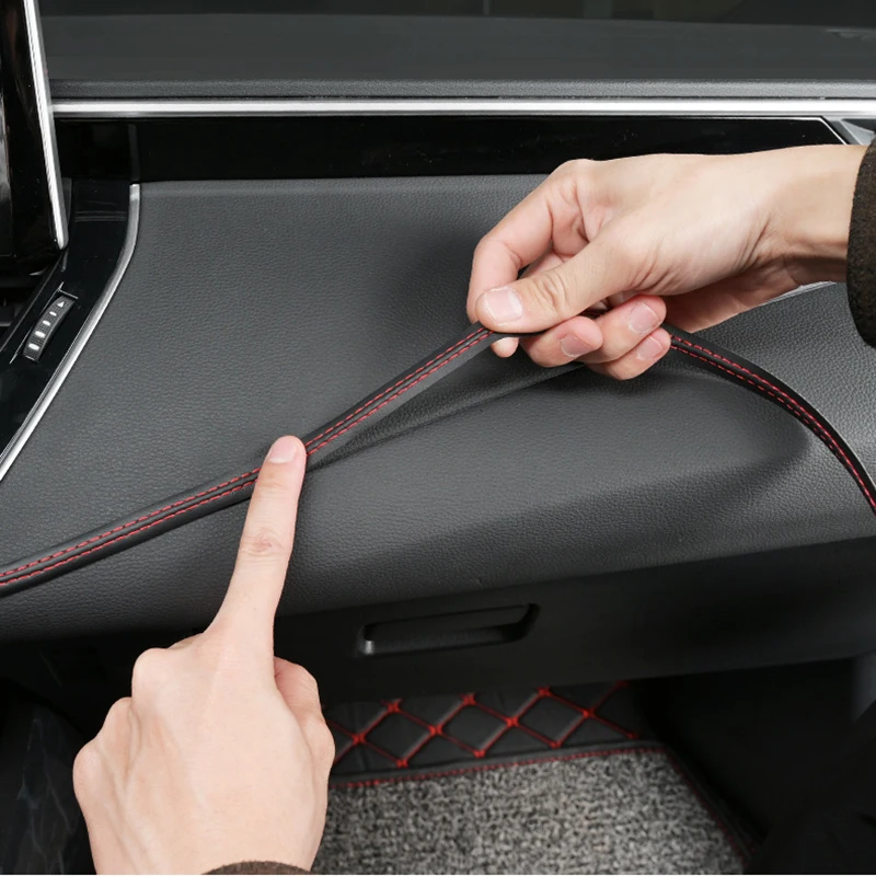 Universal Car DIY Leather Flexible Interior Moulding Trim Strips Car  Decoration Braid Strip Dashboard Sticke Car Accessories