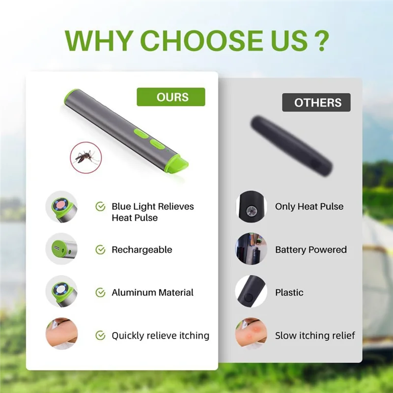 A005-Bug Bite حكة الإغاثة علة لدغة الإغاثة مع أداة شفط الصيف في الهواء الطلق أداة سريعة الحكة الإغاثة من علة ودغات البعوض