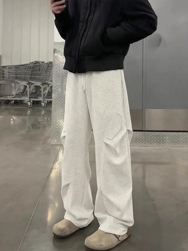 

Cleanfit Spor повседневные брюки мужские осенние американские Sle белые глаза сложенные ножи рабочая одежда свободные длинные брюки