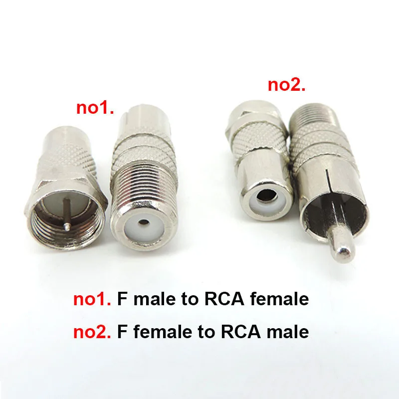 2/5/10pcs F Male female RF TV Plug to RCA male Female Jack Coaxial Coax Adapter AV Connector converter for Coaxial cable plug r1