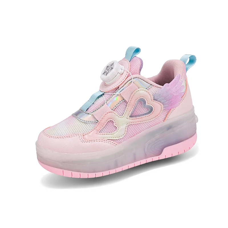 Two Wheels Children’s Roller Skates Kids Led Shoes Girls Glowing Flat Shoes Led Luminous Sneakers Mesh Sports Walking Shoes