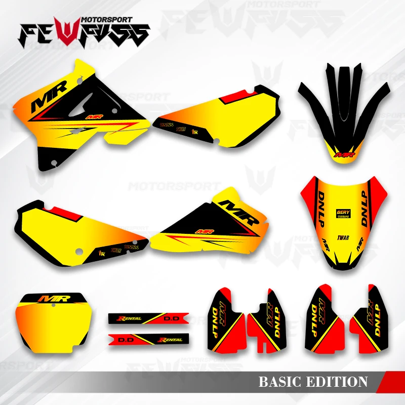 

Fewfuss Graphics Decals Stickers Motorcycle Background Custom For Suzuki 2001 2002 2003 2004 2005 2006 2007-2020 RM85 001