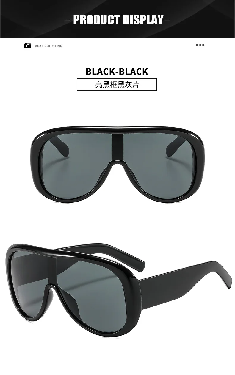 One Pieces Oversized Sonnenbrille 2026 für Damen und Herren – Coole Fashion Sonnenschutz Strand Urlaub Oculos Lunette Soleil Femme – Detail 10