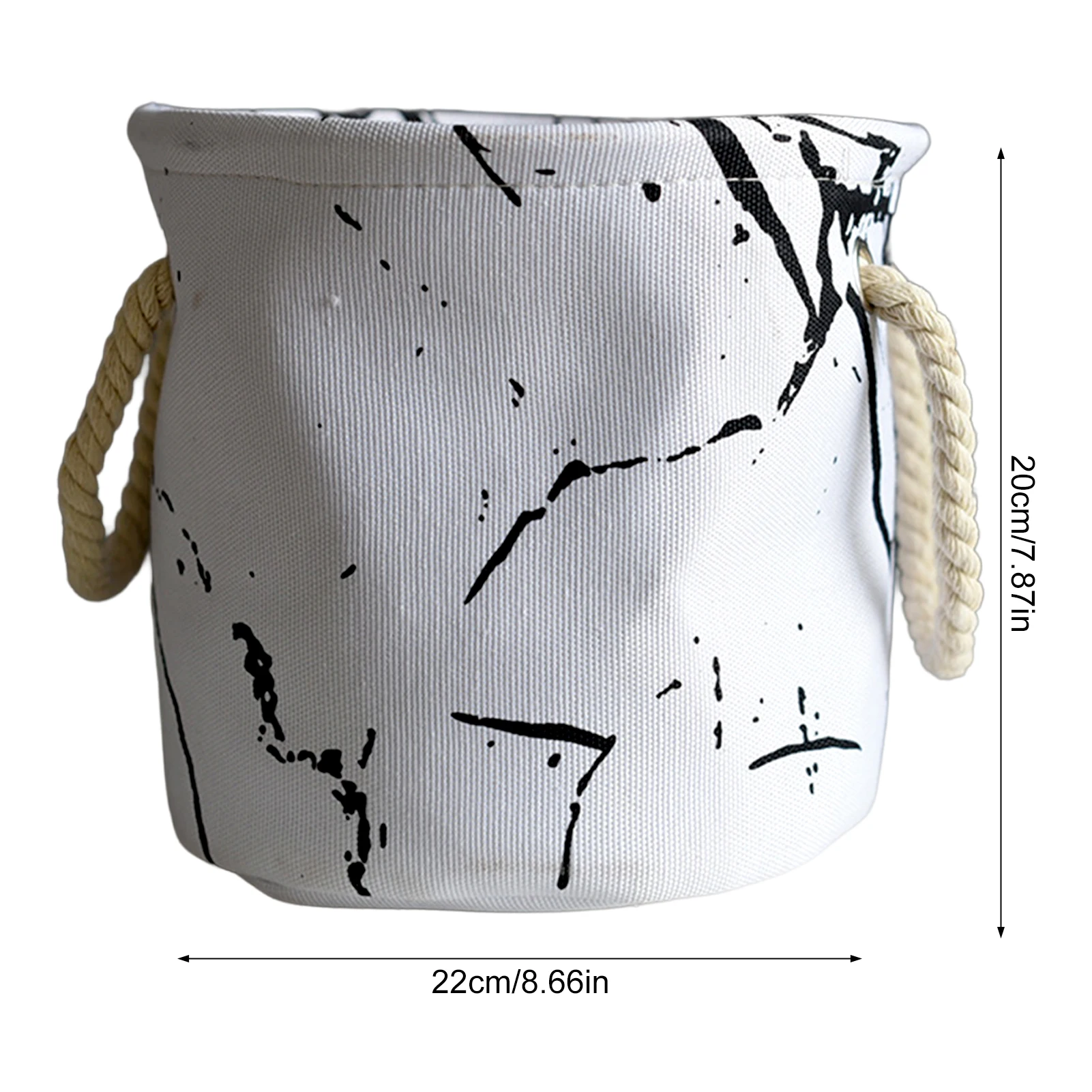 

Кашпо для цветов настольные, моющиеся, в скандинавском стиле, льняные, круглые, с веревочными ручками, для домашнего декора