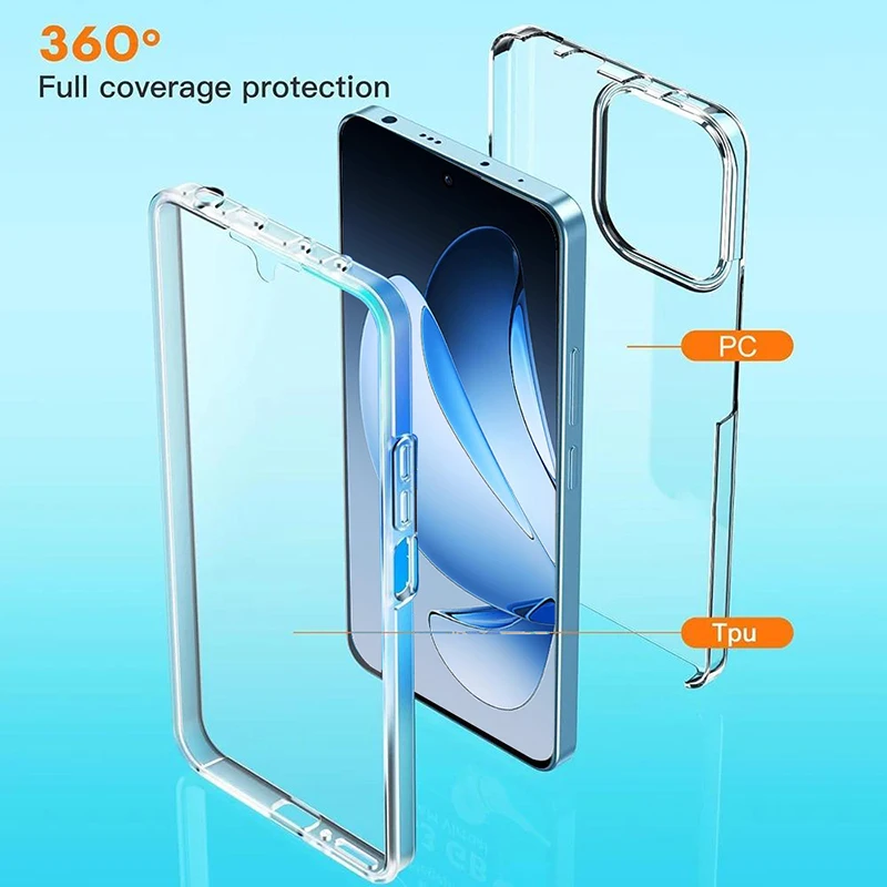 360° Full Body Cover Protective Case For OPPO Reno 13 Shockproof Dual Layer Case For OPPO Reno 13 Pro 5G Case For OPPO Reno13 F