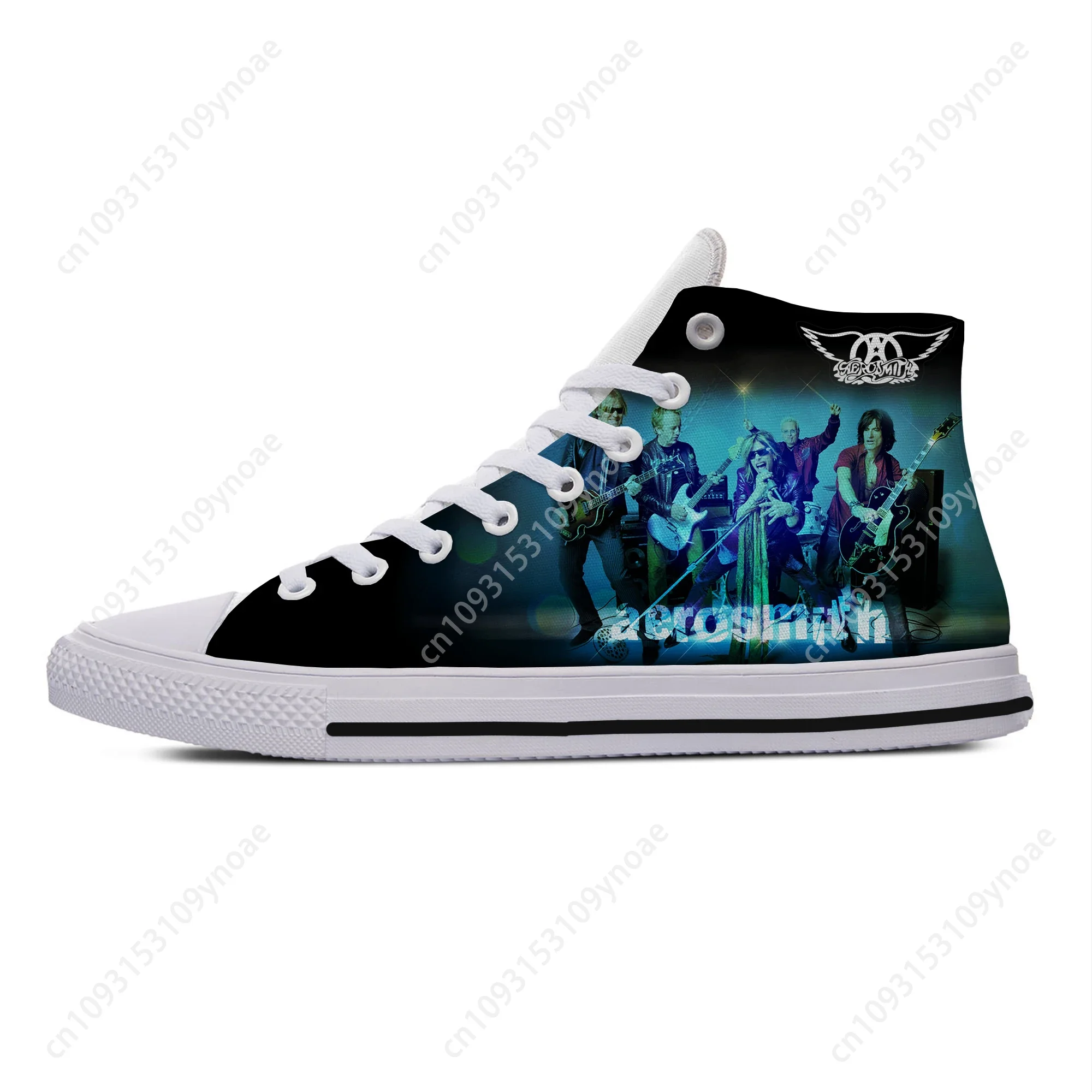 Aerosmith Rock Band Fashion Woman Man Lightweight Sneakers Breathable Casual Board Shoes High Quality Hot High Top Canvas Shoes