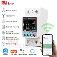 RMshebei Tuya Smart WiFi Circuit Breaker 2P 63A Double Break Timing Switch Overvoltage Undervoltage Overload Leakage Protection