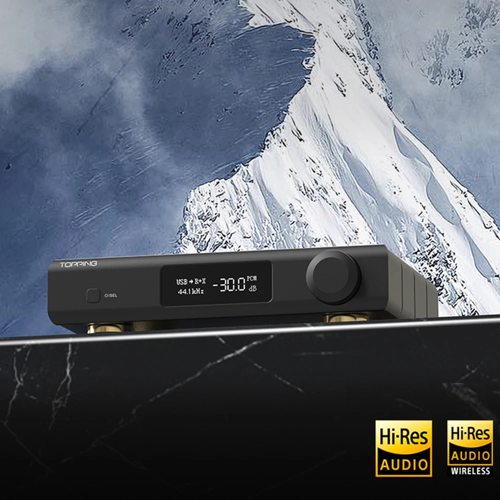 

TOPPING D90 III Discrete Digital Audio Music Decoder HiFi DAC DSD512 PCM768kHz Bluetooth remote control Band PSRM module D90III