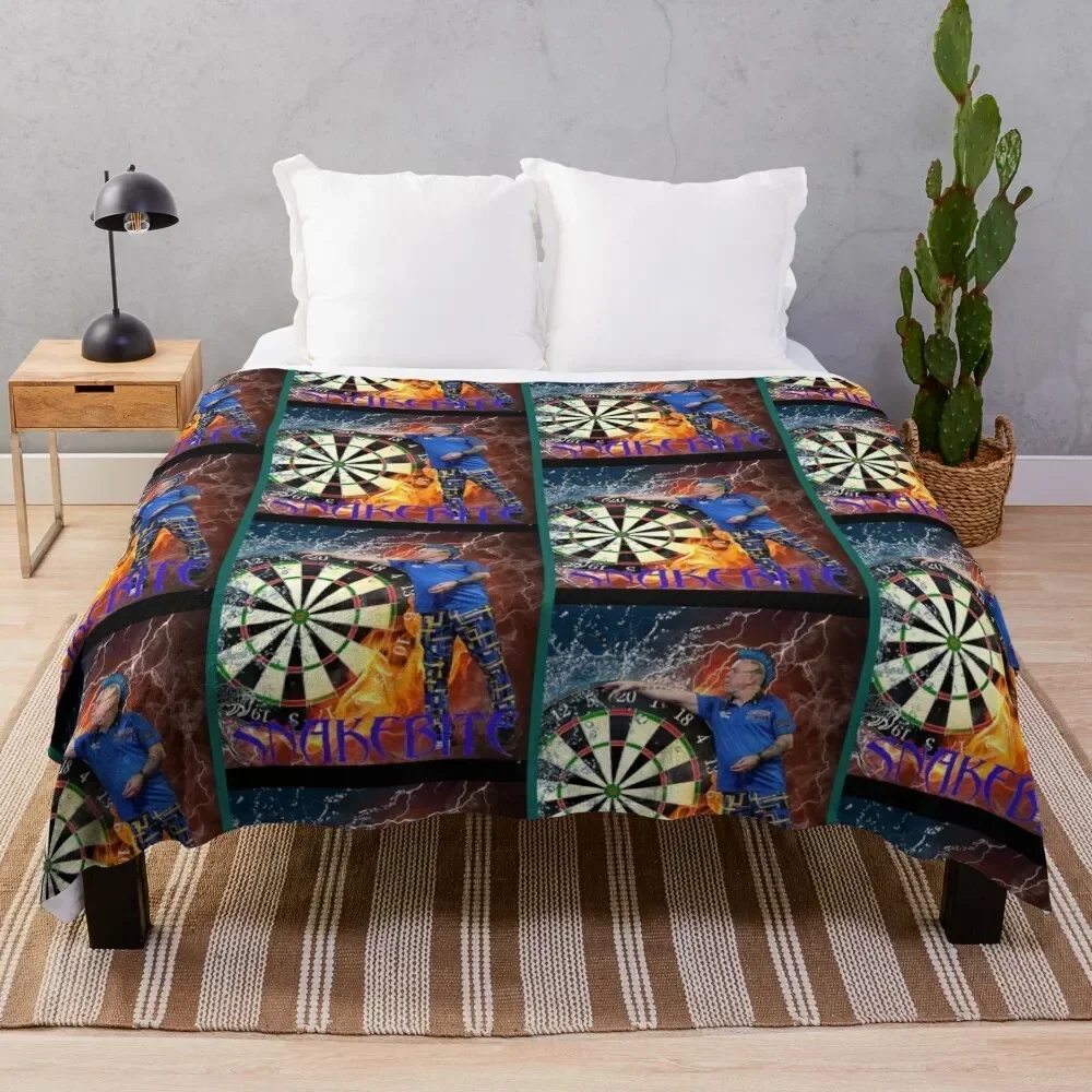 

Peter Wright Snakebite Graphic Throw Blanket Soft Plaid Decorative Beds Blankets Furry Vintage Hair Plush Blankets
