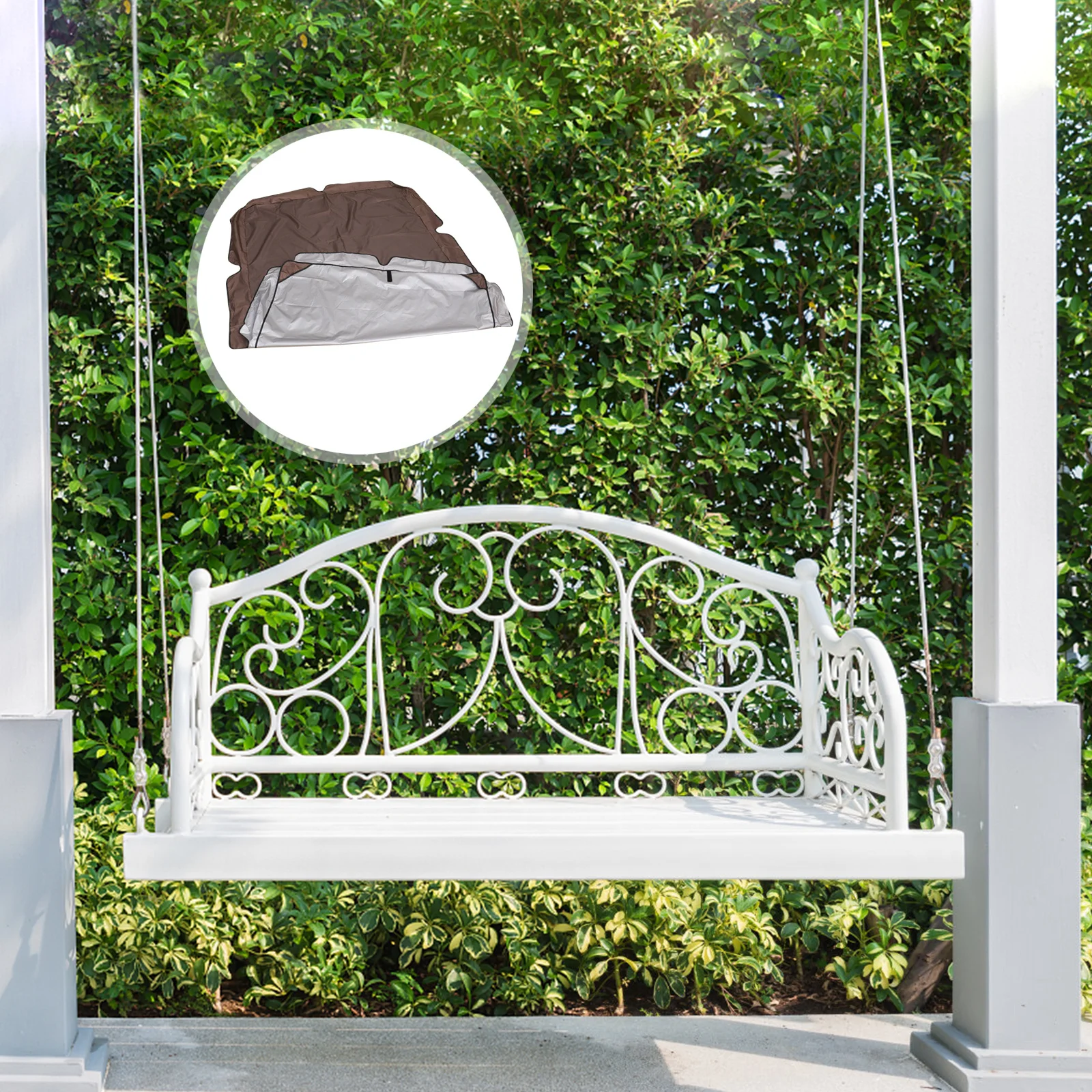 

1Pcs Swing Canopy Replacement -Season Waterproof Sunshade Outdoor Patio Swing Protection Waterproof Cover