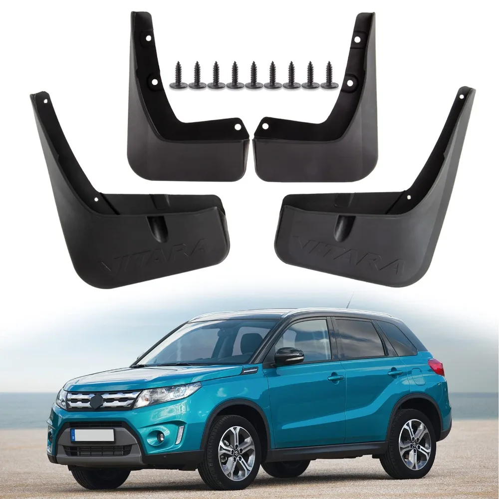 Car Front and Rear Mudguards Kit Mudflaps Splash Guards Mudguards Fender For Suzuki Vitara 2016-2023