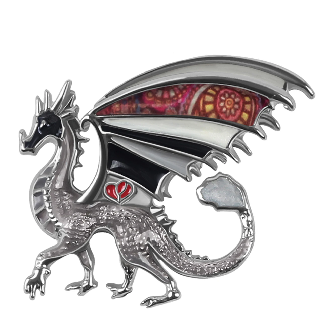 

NEWEI Enamel Metal Floral Roaring Dinosaur Dragon Brooches Pins Fashion Jewelry For Women Teens Kids Girls Gifts Accessories