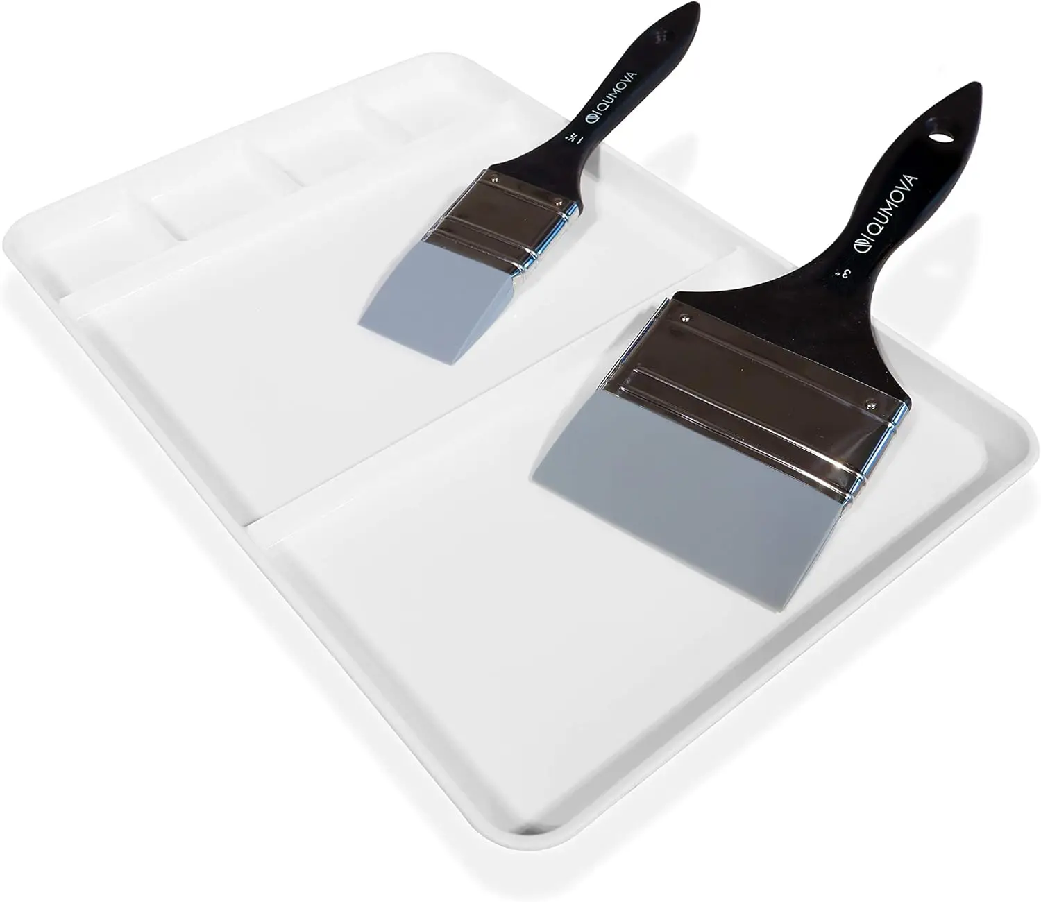 

Silicone Colour Shaper Brush Set. 1.5 inch and 3 inch Solid Flat Flexible Acrylic and Water Based Painting Tool with Sha