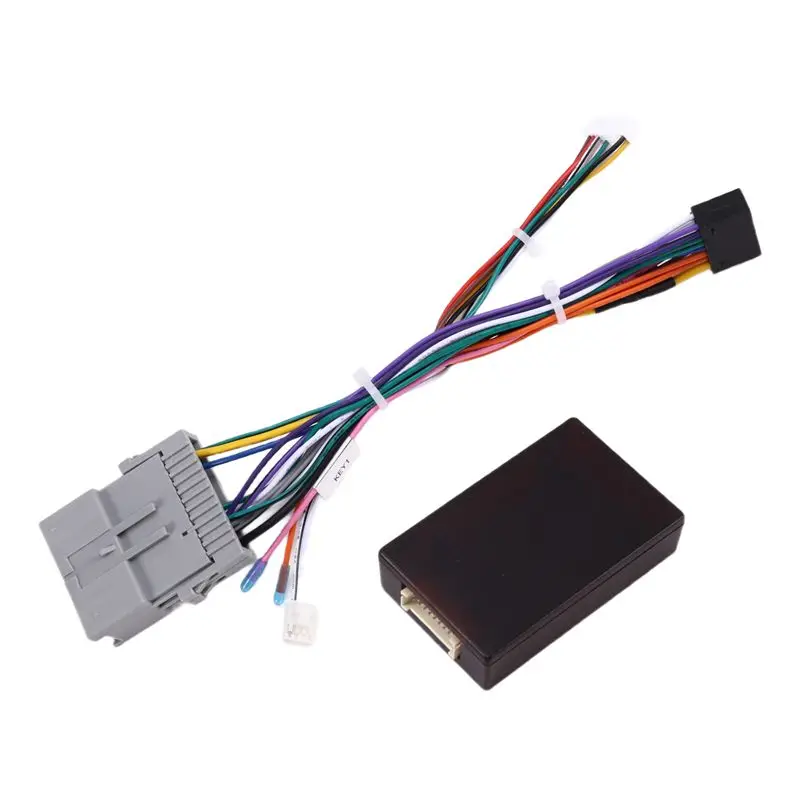 

A02Q-Car 16Pin Wiring Harness Adapter Canbus Box Decoder Android Radio Power Cable For Hummer H2 OD-HM-01
