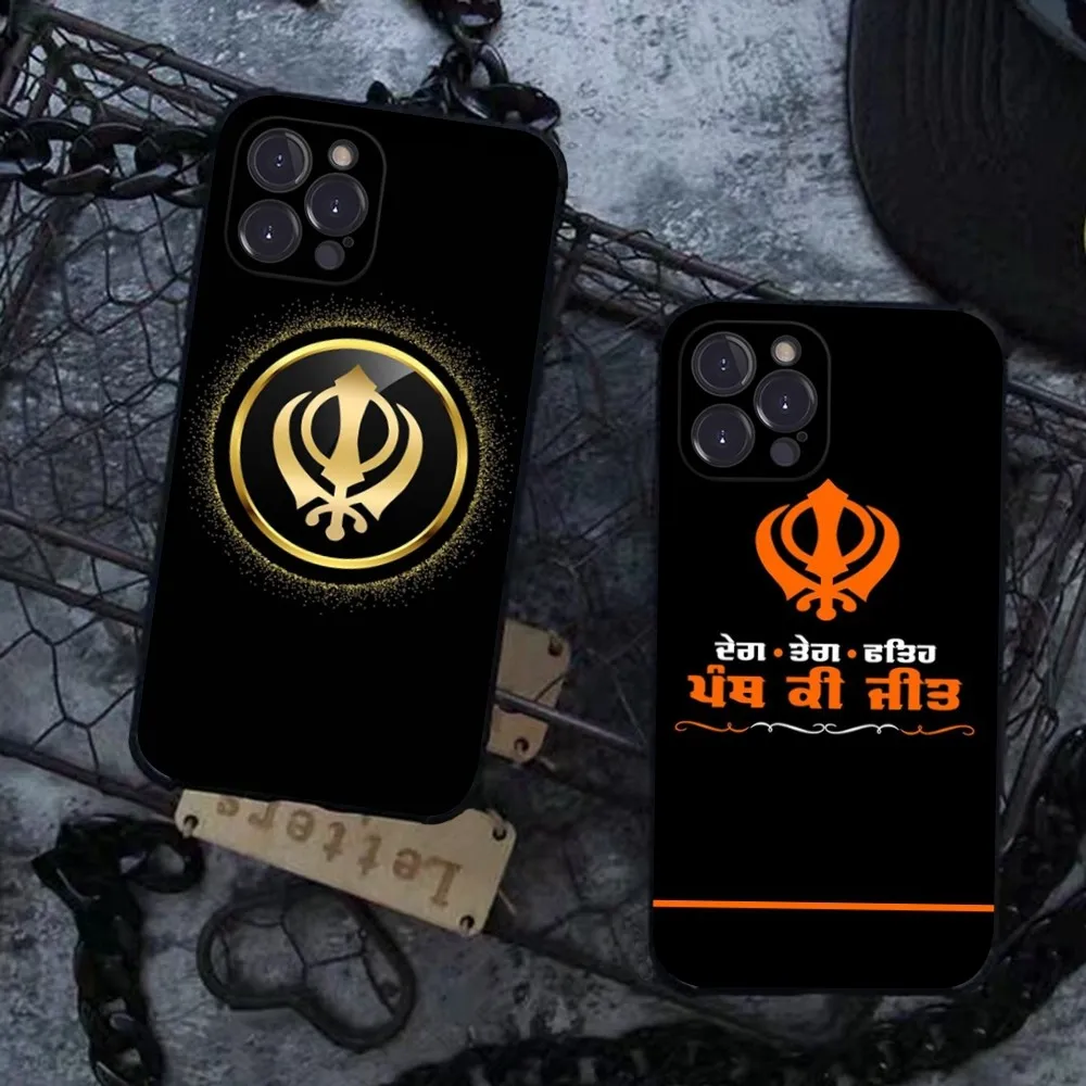 S-Sikh K-Khanda S-Sikhism Phone Case For IPhone 16 15 8 7 6 6S Plus X SE XR XS 14 11 12 13 Mini Pro Max Mobile Case