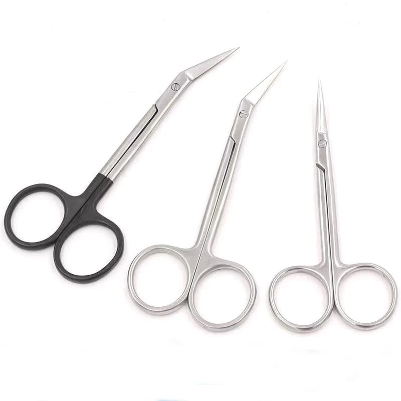 Plastic bevel bird beak scissors 11cm frog beak scissors nasal septum express scissors fine stitch removal equipment tools