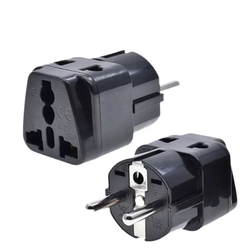 Universal Grounded Eropa CN US AU UK Ke EU Adaptor Plug Travel Rusia Korea Jerman Prancis 16A konver Soket 250V Tipe E