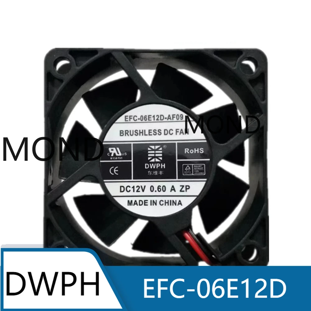 

DWPH EFC-06E12D Server Cooling Fan Silent Chassis Computer CPU Power Supply PSU Axial Inverter Radiator 6025 6CM DC12V 0.60A