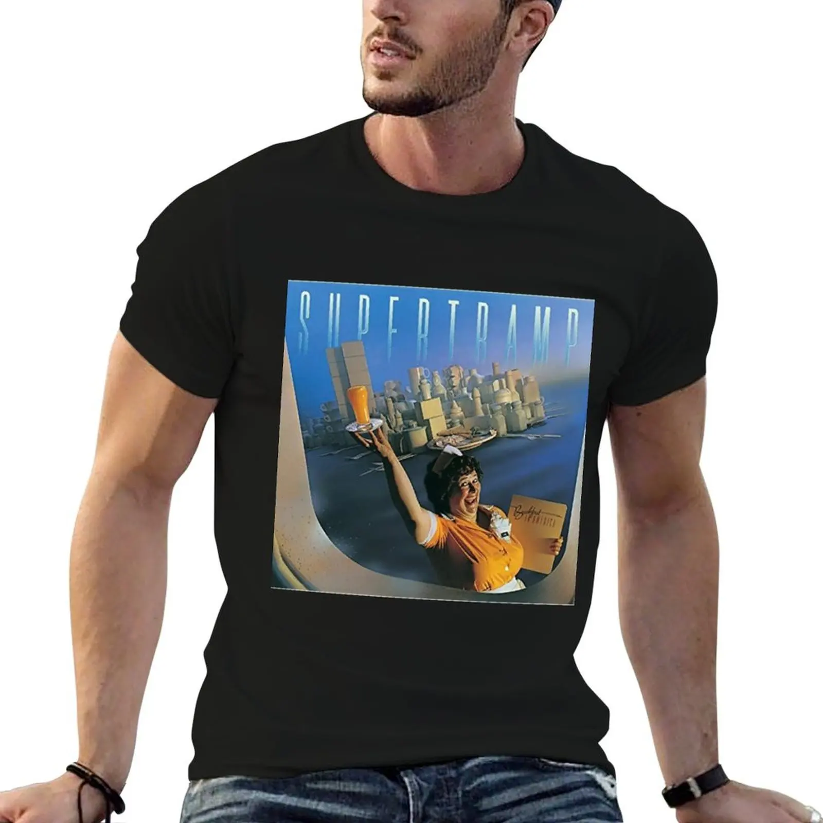

Classic Rock Band Supertramp Breakfast in America T-Shirt t shirt man designer anime t shirts for man T-Shirt