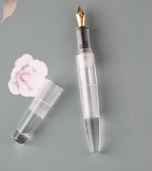 Majohn C2 Dropper Fountain Pen Iridium F/Bent Nib 0.5mm/1.0m Fully Transparent Large-Capacity Ink Storing Fashion Pen