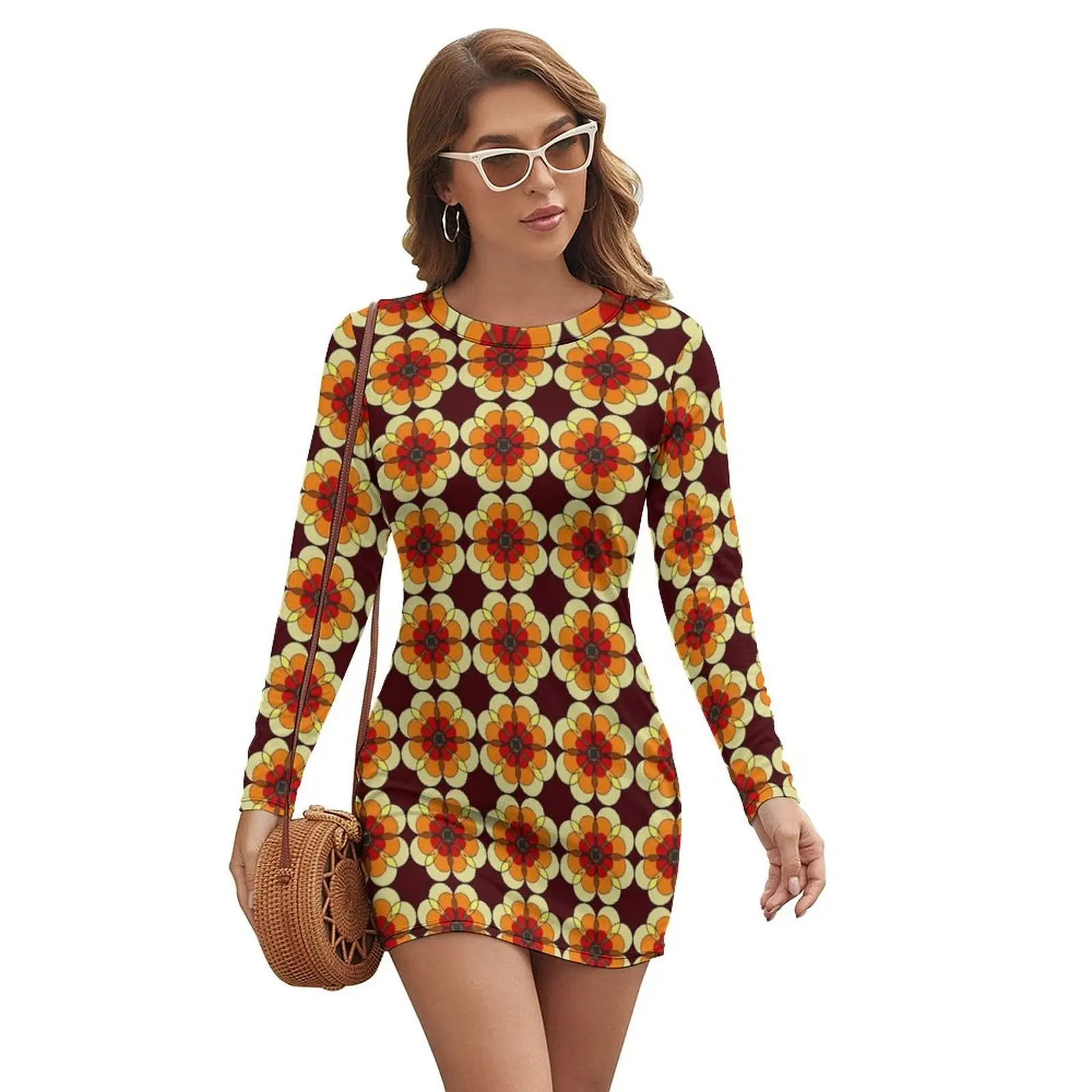 

Retro Marigold Long-sleeved Dress dresses for special events summer dresses ladies 2024