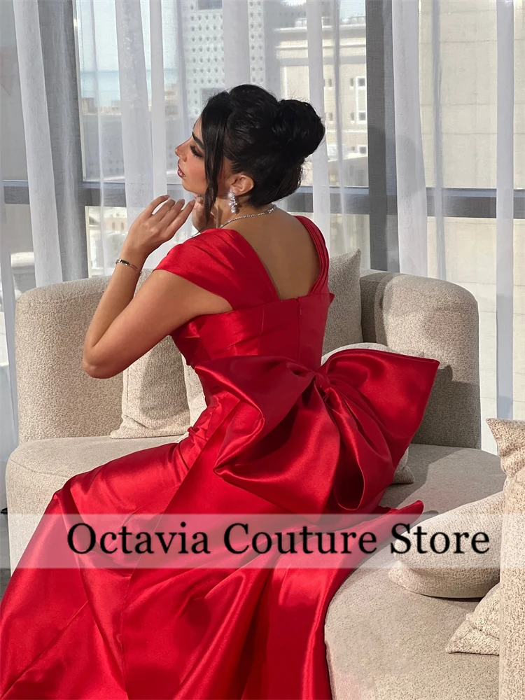 Elegantes rotes Ballkleid 2025, Damen, plissiert, maßgeschneidert, Satin, Abschlusskleid, Hochzeit, Party ​ Gastkleid Abendkleider