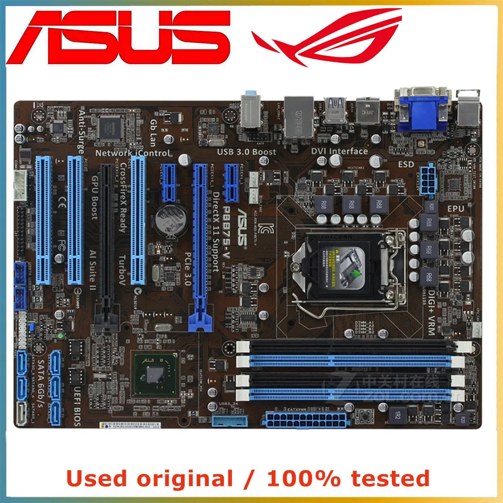 

For ASUS P8B75-V Computer Motherboard LGA 1155 DDR3 32G For Intel B75 P8B75 Desktop Mainboard SATA III PCI-E 3.0 X16