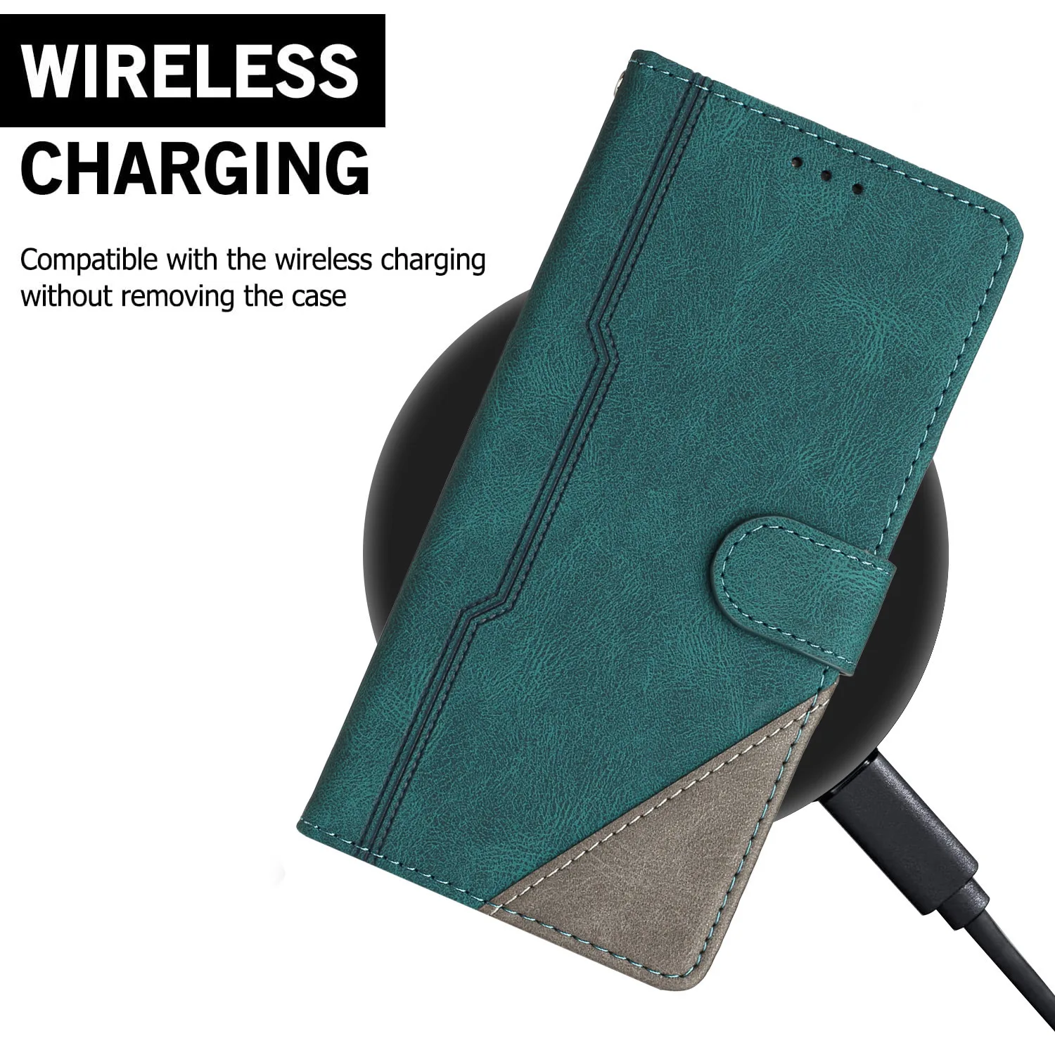

Wireless Charging Flip Case For VIVO Y78 Y77E Y77 Y75 Y72 Y70S Y56 Y55S Y55 Y53S Y52S Y52 Retro Leather 3 Cards Wallet Cover