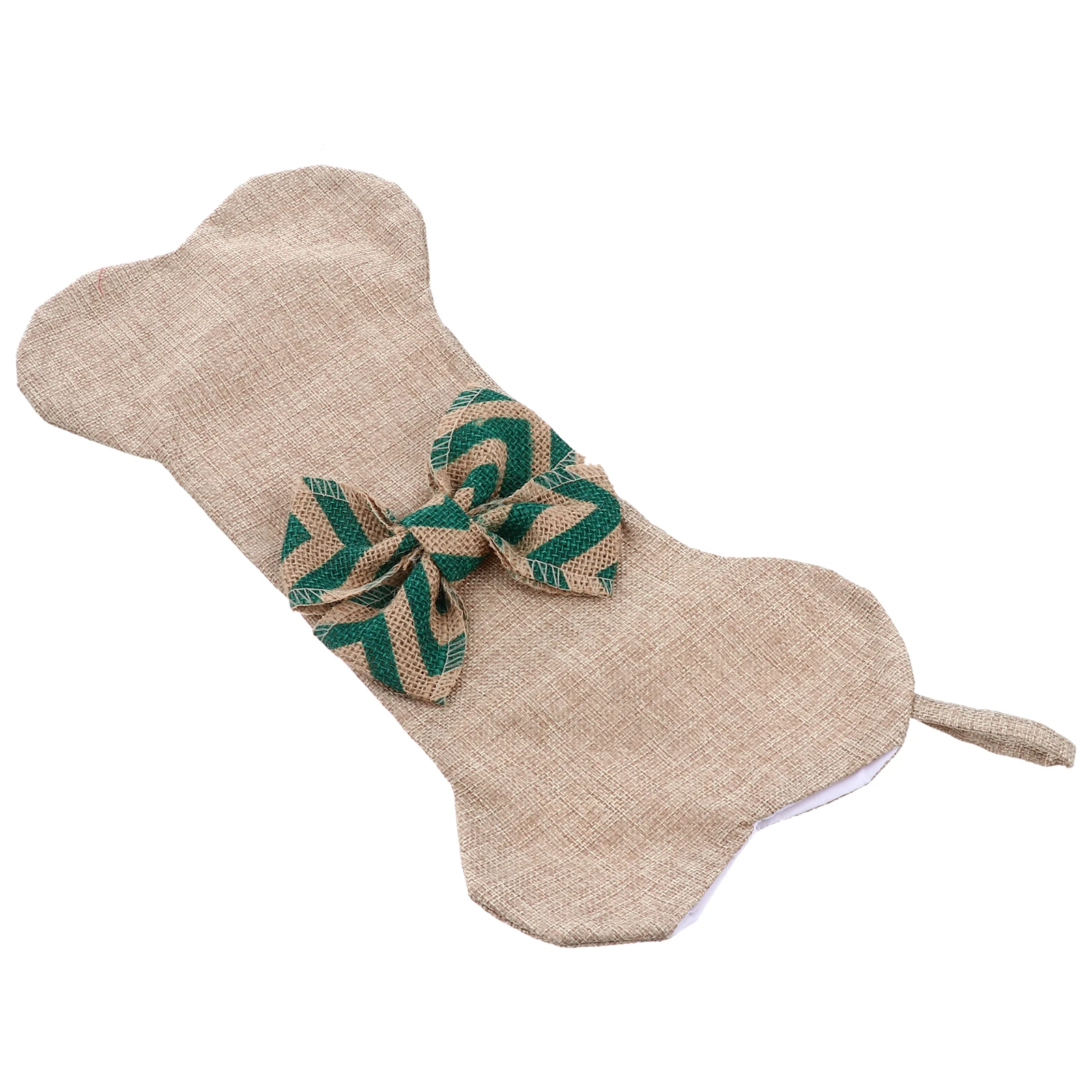 

Christmas Stocking Pendant Bones Decoration Pet Stockings Bow Tie Dog Jute Xmas