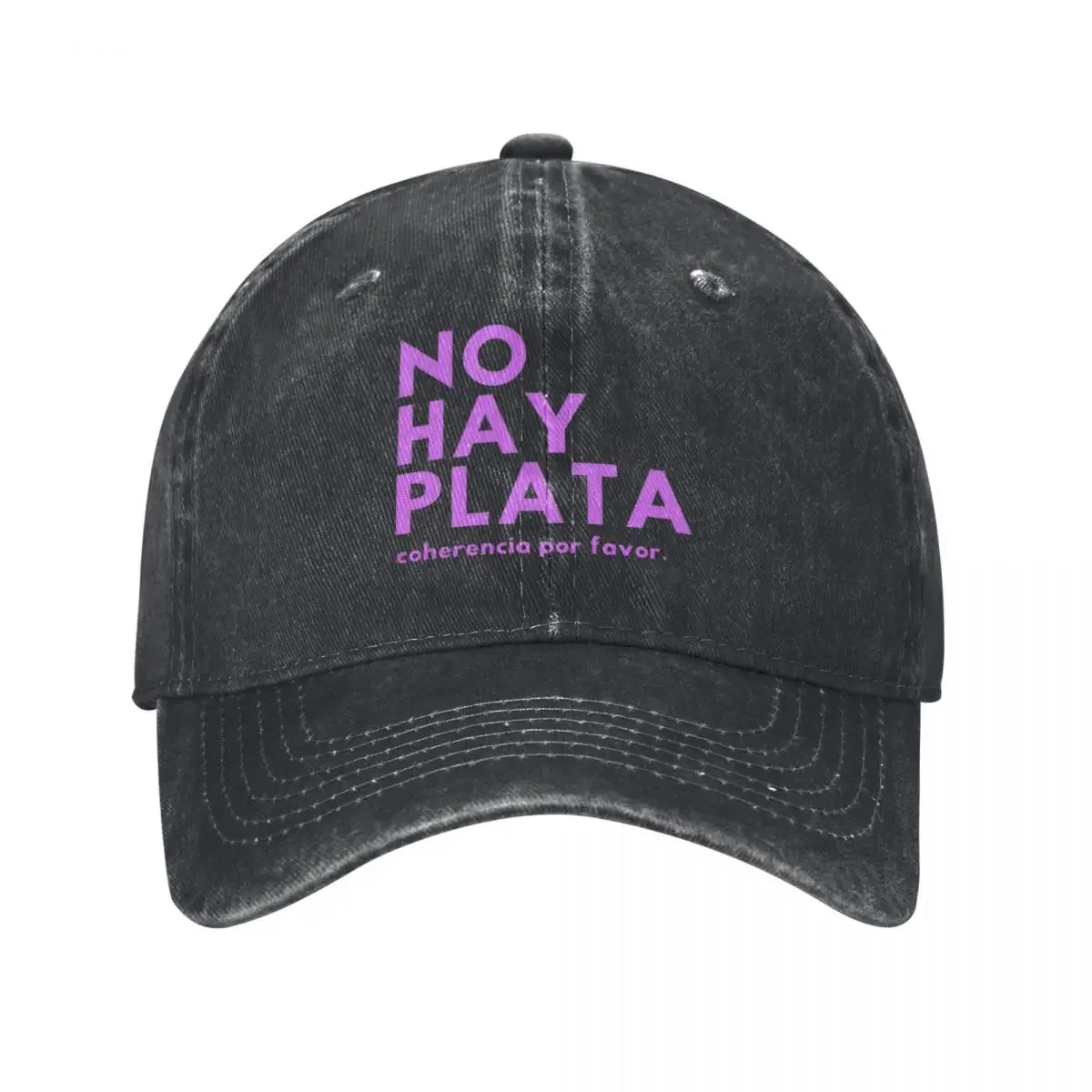 

No Hay Plate Men Women Baseball Cap Javier Milei Distressed Washed Caps Hat Vintage Outdoor All Seasons Adjustable Fit Snapback