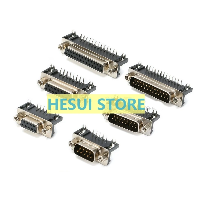 DR9/15/25 Plug socket Male/female 9/15/25 core string/Parallel port 90-degree bent pin socket Wiring Termina Block & Connector