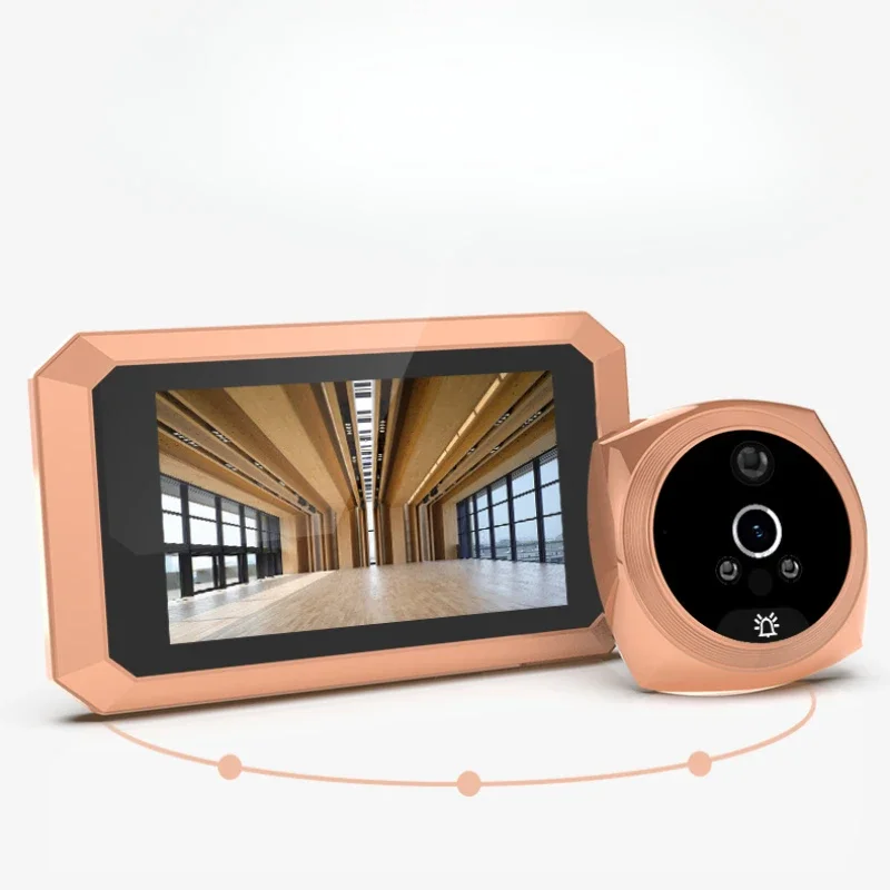 3.5" Monitor Video Doorbell Digital Viewer Video-eye Door Peephole Camera Photo Record Night Vision Human Detection 200W Pixels