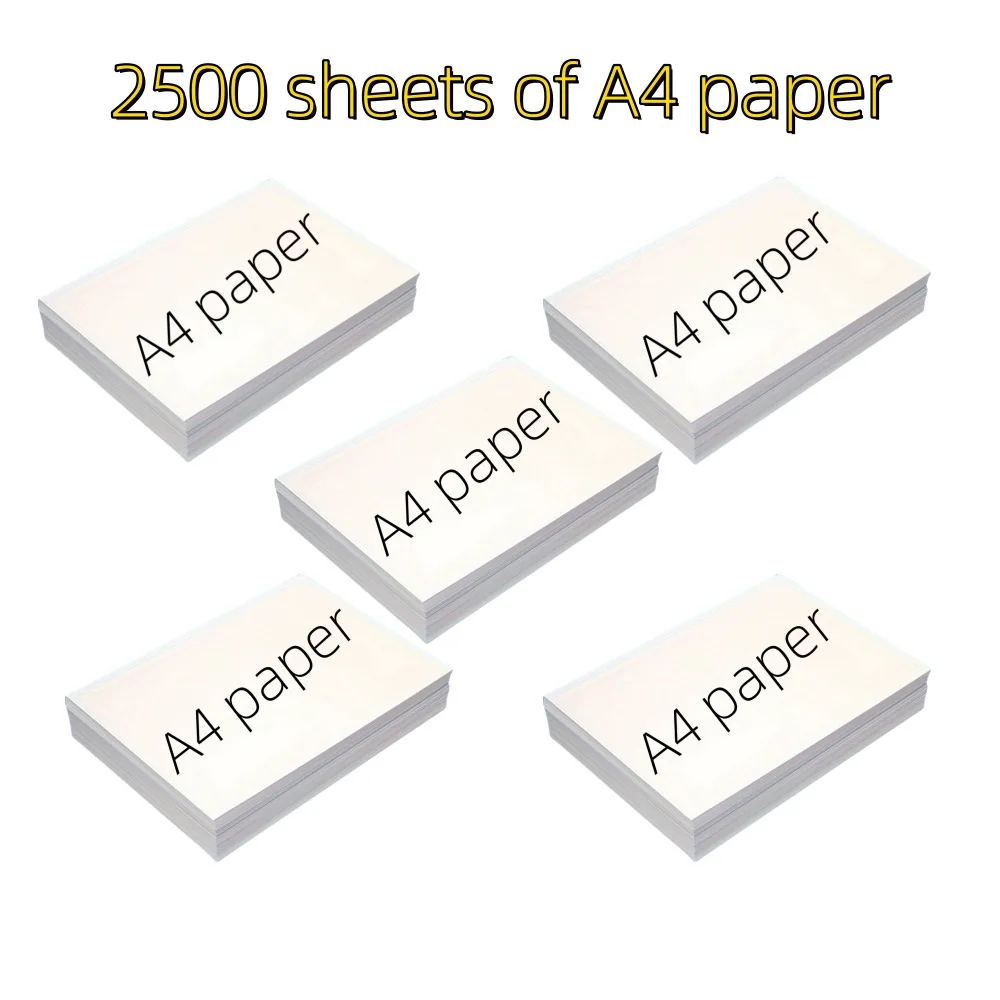 2500 Sheets of A4 Paper, 80GSM White Paper, Printer Paper, Used for Office Printing, Menus, Images, Invitation Letters