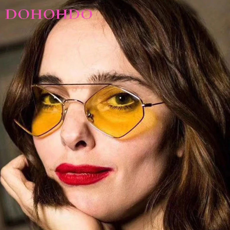 

New Luxury Brand Designer Trendy Metal Special-shaped Pilot Women Man Sunglasses Driving Fishing Travel Eyewear Male UV400 Очки