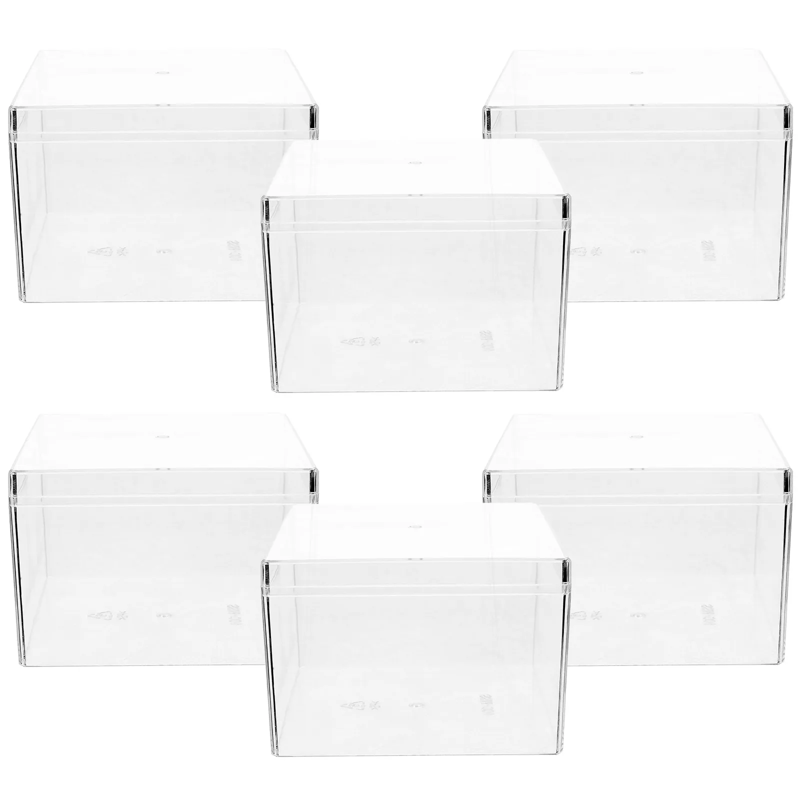 6Pcs Clear Cake Box Tiramisu Packing Holder Mini Transparent Dessert Container for Baking Cake Carrying Portable Storage Use