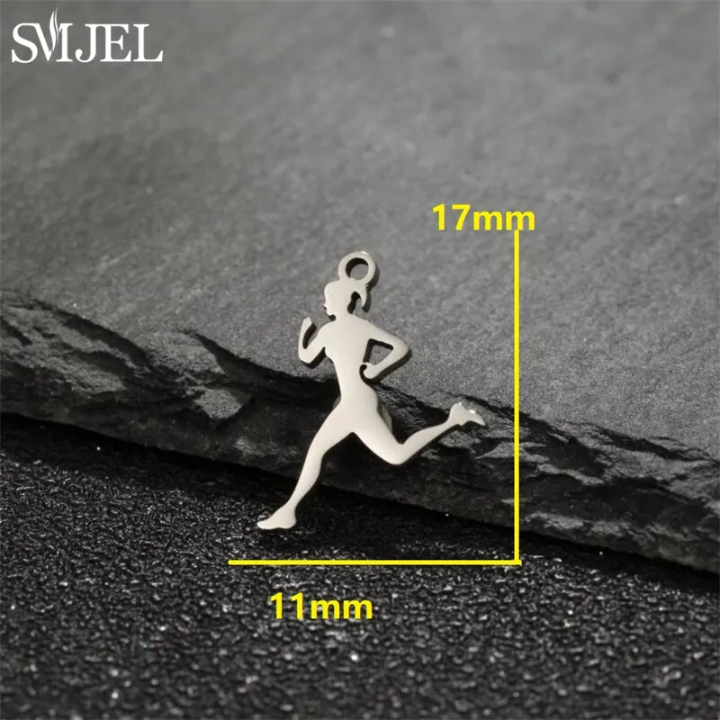 5pcs/lot Multiple Style Sports Charms for DIY Fitness Lovers Ornament Gymnastics Yoga Running Pendant Jewellery Making Supplies