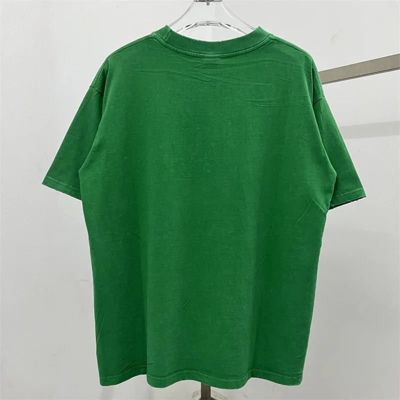 الفيلم المشارك الطباعة فالي تي شيرت الرجال النساء 1:1 أفضل جودة القطن الخالص الساخن الحفر رسائل فالي زوجين المتضخم تي شيرت