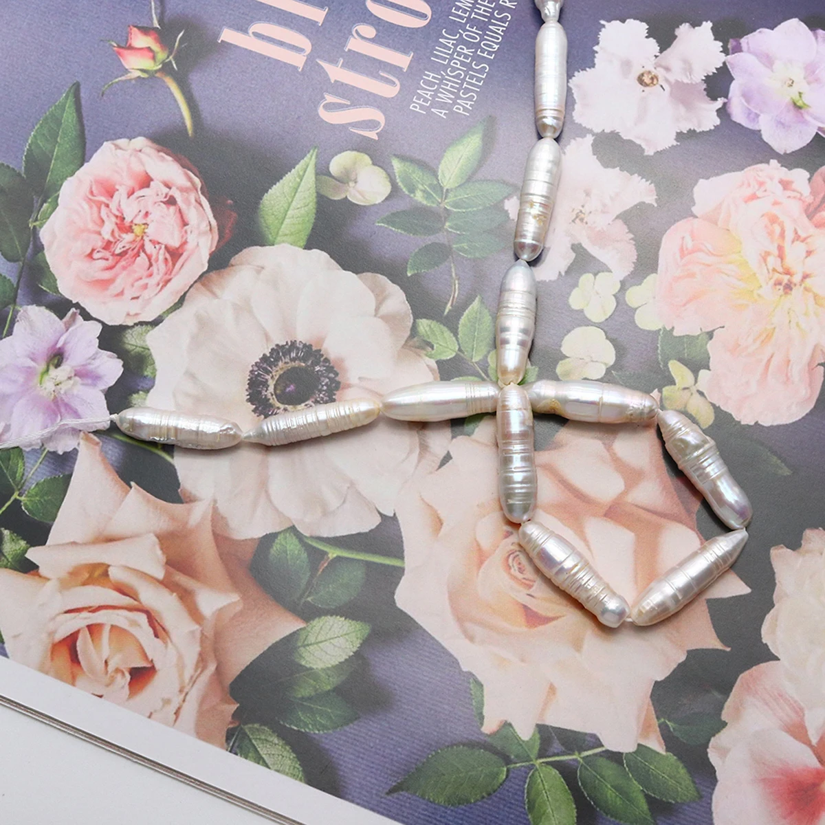 Natural Freshwater Pearl Cylindrical Shaped Threaded Bead Jewelry Making DIY Necklaces Earrings Bracelets Accessories Gifts