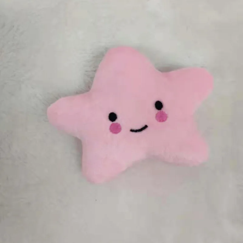 Cute Puppy Dog Cat Squeaky Toy Bite Resistant Pet Chew Toys for Small Dogs Multi-color Pentagram Starfish Shape Pet Products New