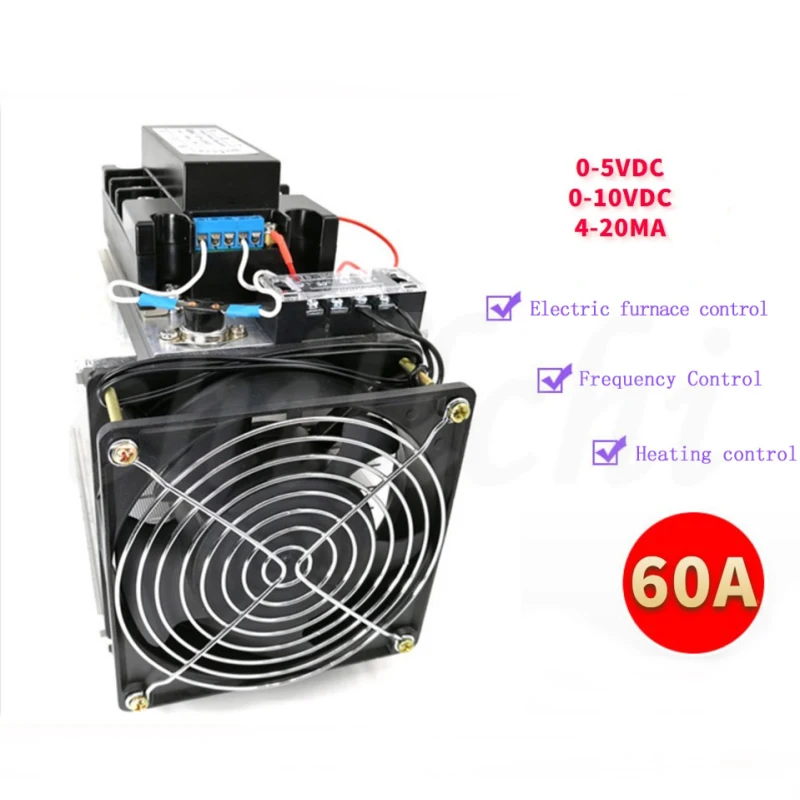 Three-Phase AC Voltage Regulator Module STY-60A Regulator SCR Dimming Power Adjustment Temperature Control Heating