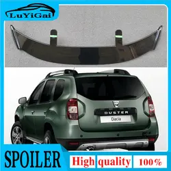 Use For 2011-2014 Dacia Duster Spoiler ABS Plastic Carbon Fiber Look Hatchback SUV Roof Rear Wing Body Kit Accessories