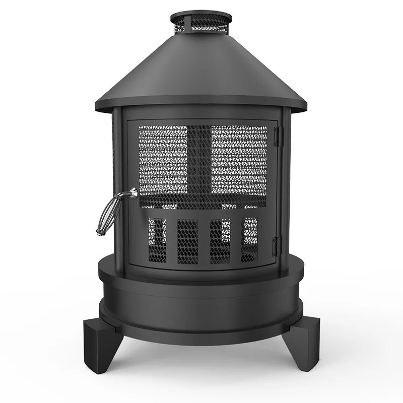 

Многофункциональный уличный гриль-барбекю с функцией обогрева, садовый камин