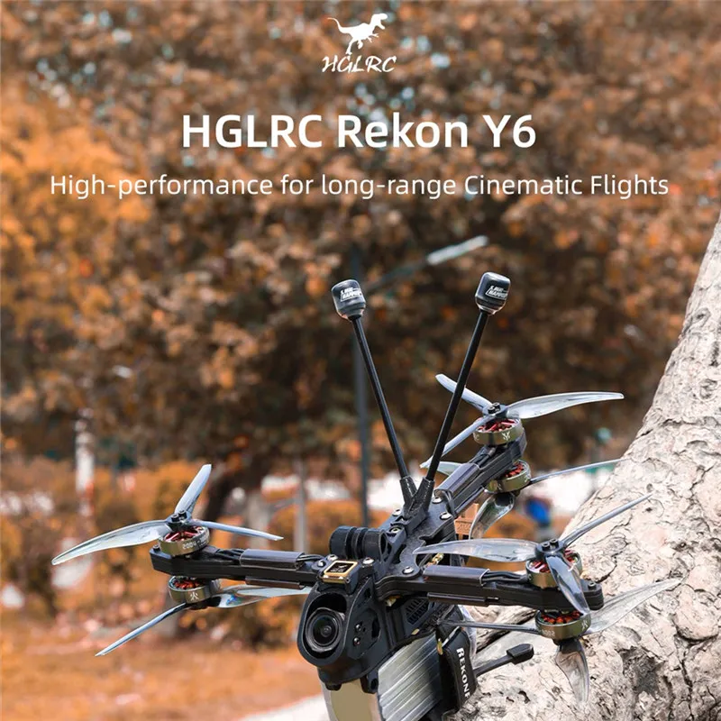 HGLRC Rekon Y6 5inch Long Range Quad Analog / Moonlight Kit / O3 Version SPECTER F722 40A 2004 1800KV 6S