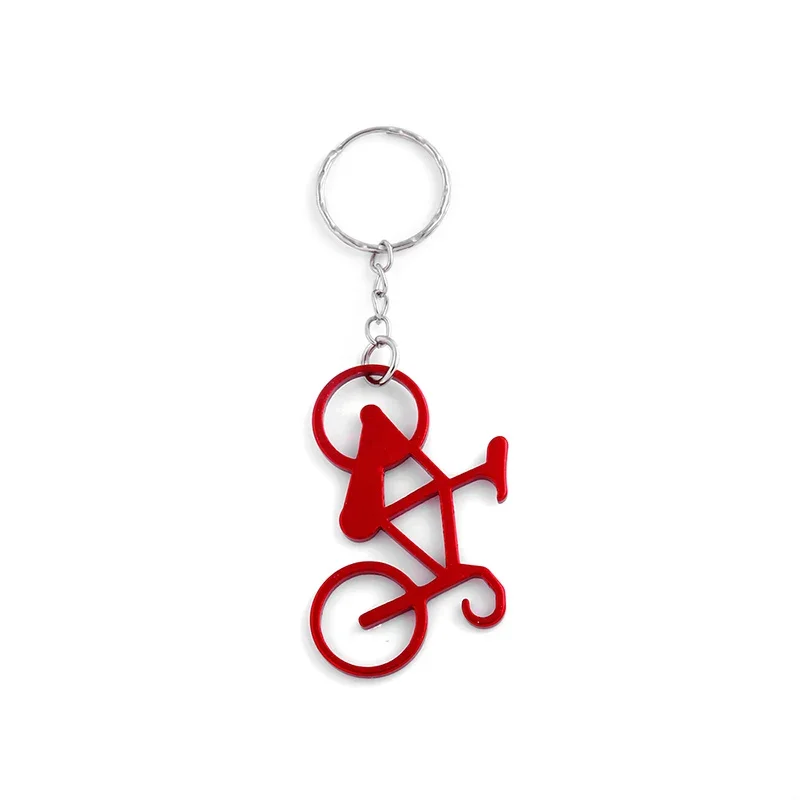 10pcs Mixed Color Creative Design 3D Bicycle Model Key Chain Aluminum Alloy Keychain Bag Charm Car Accessories Jewelry Gifts